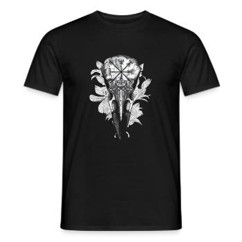 Kompass nordisch - Männer T-Shirt - Schwarz - Vorne - AI Model Male 178 light (178cm)