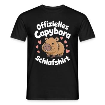 Capybara Capybara Animal rongeur - T-shirt homme - noir - Devant - AI Model Male 178 light (178cm)