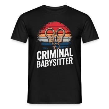 Agent correctionnel Gardien Agent correctionnel - T-shirt homme - noir - Devant - AI Model Male 178 light (178cm)