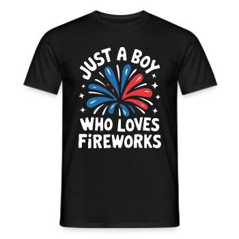Pyrotechnics Fireworks Pyrotechnics - Men's T-Shirt - black - Front - AI Model Male 178 light (178cm)