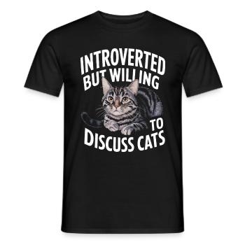 Introvert, antisocial, introvert - Men's T-Shirt - black - Front - AI Model Male 178 light (178cm)