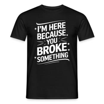 Technischer Support Computerfreak Nerd - Männer T-Shirt - Schwarz - Vorne - AI Model Male 178 light (178cm)