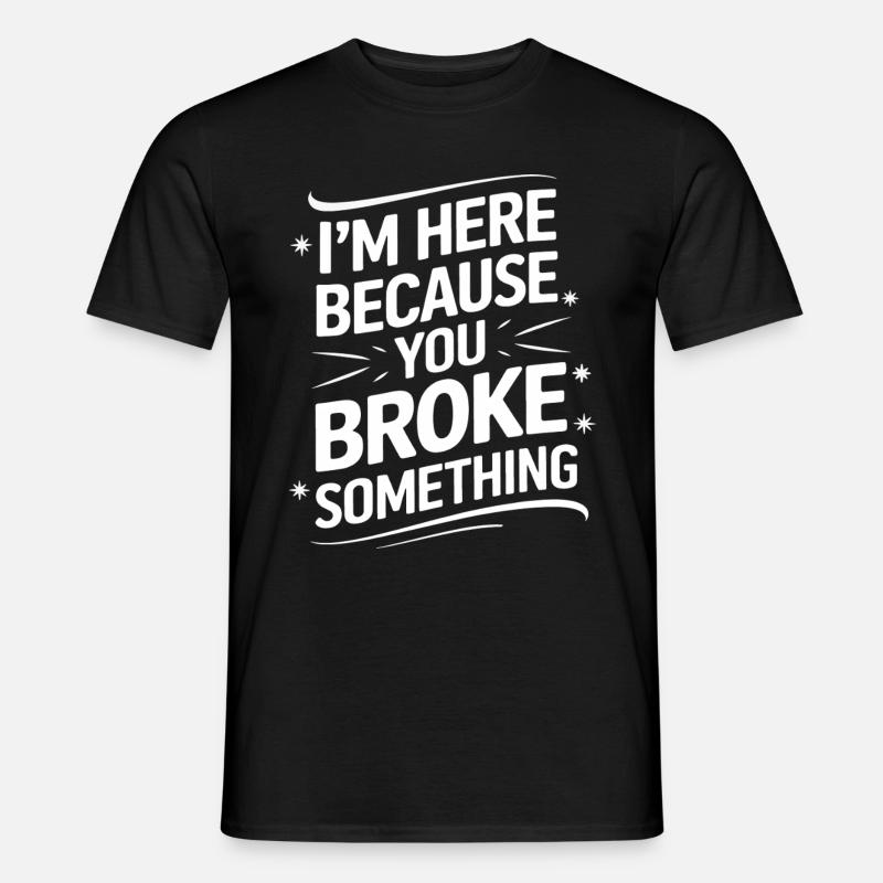 Technischer Support Computerfreak Nerd - Männer T-Shirt - Schwarz