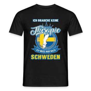 Therapie Schweden - Männer T-Shirt - Schwarz - Vorne - AI Model Male 178 light (178cm)