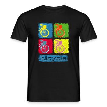 Bicycle Fahrrad Bike Shirt - Männer T-Shirt - Schwarz - Vorne - AI Model Male 178 light (178cm)