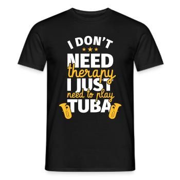 Tuba tuba joueur cadeau drôle dire - T-shirt homme - noir - Devant - AI Model Male 178 light (178cm)