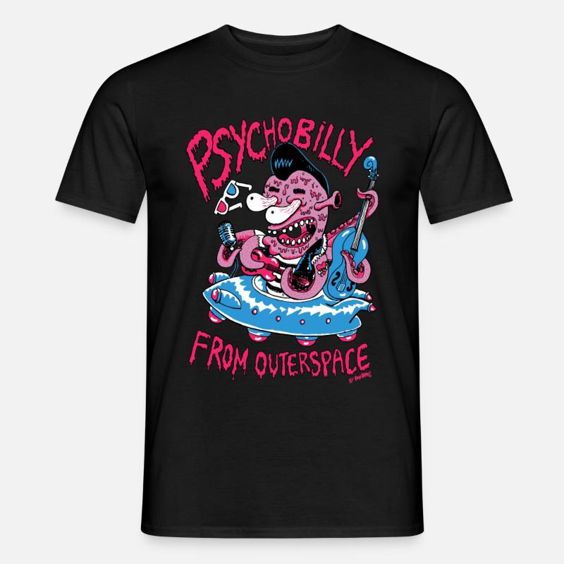 psychobilly from outerspace - Männer T-Shirt - Schwarz