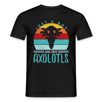Axolotl - T-shirt homme - noir - Devant - AI Model Male 178 light (178cm)