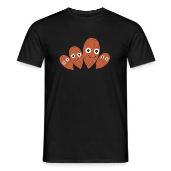 Noix,Noix,Noix,Famille,Famille,Amandes - T-shirt homme - noir - Devant - AI Model Male 178 light (178cm)