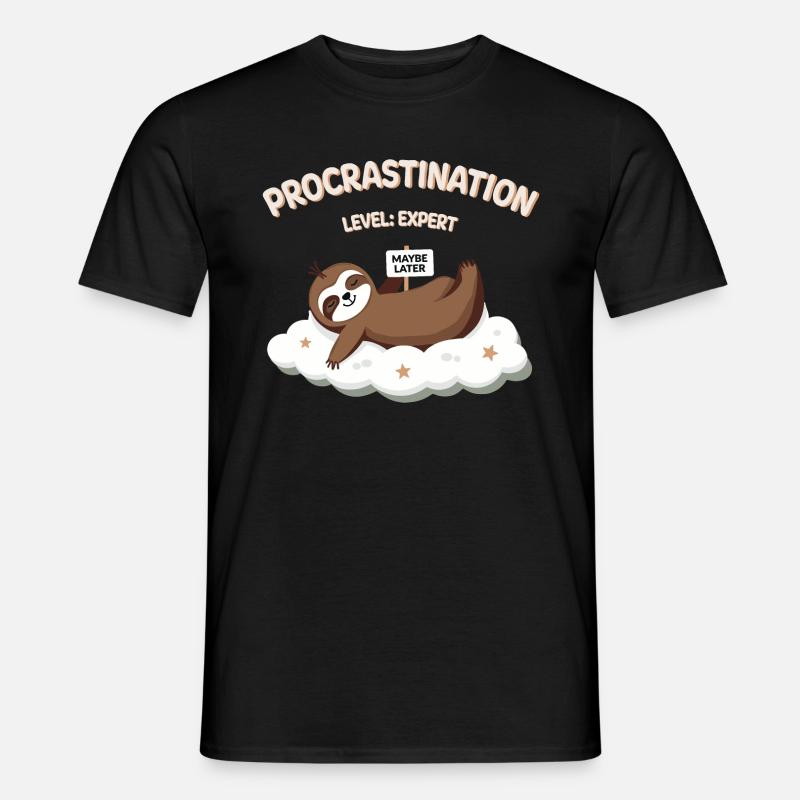 Niveau de procrastination Conception experte - T-shirt homme - noir