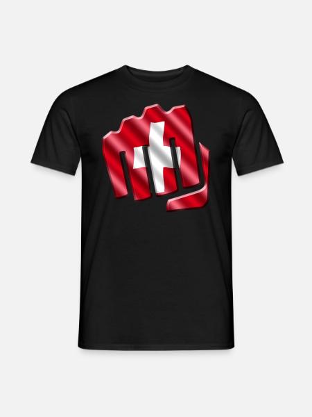 Schweiz - Männer T-Shirt - Schwarz