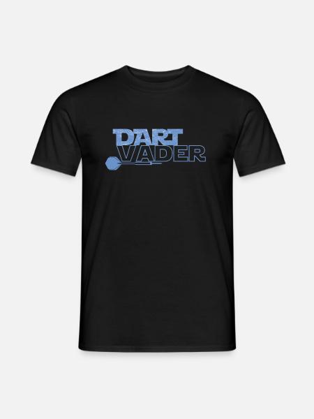 DART VADER SHIRT LUSTIGES MOTIV DARTSPIELER - Männer T-Shirt - Schwarz