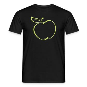 APPLE MOTIF - Men's T-Shirt - black - Front - AI Model Male 178 light (178cm)