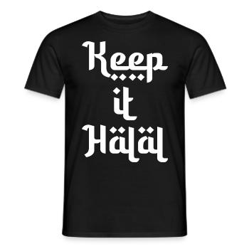Gardez-le cadeau halal - T-shirt homme - noir - Devant - AI Model Male 178 light (178cm)