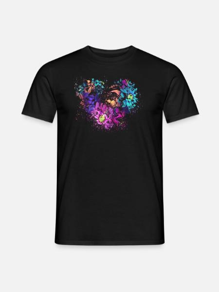 ungarische blumen,Herz,ornamente,blumenherz - Männer T-Shirt - Schwarz