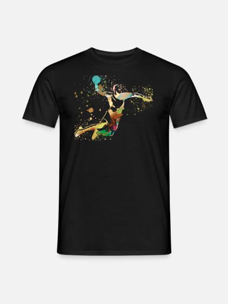 Handbal, handballer, Beachhandball, Graffiti, goud - Heren T-shirt - zwart