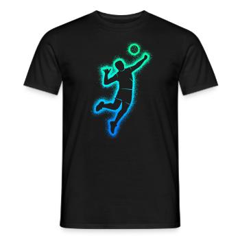 Joueurs de volley-ball Garçons Hommes Joueurs de volley-ball - T-shirt homme - noir - Devant - AI Model Male 178 light (178cm)