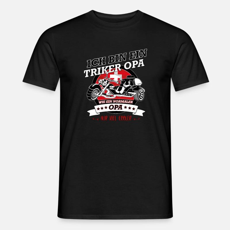 Ich bin ein triker Opa! CH - Männer T-Shirt - Schwarz