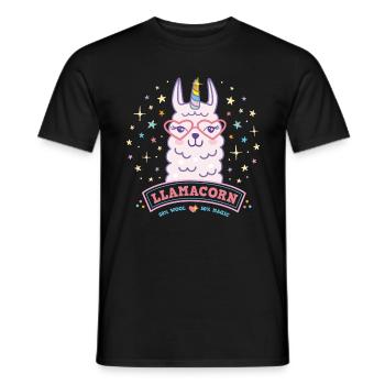 Cadeau de licorne de lama rose Llamacorn Lamacorn - T-shirt homme - noir - Devant - AI Model Male 178 light (178cm)