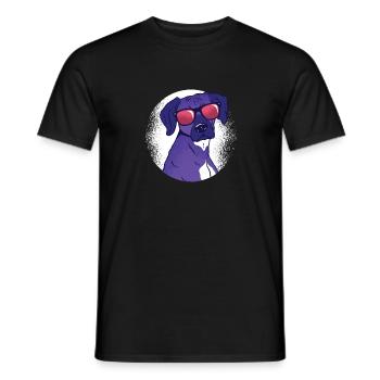 Mega cool chien avec des lunettes de soleil - T-shirt homme - noir - Devant - AI Model Male 178 light (178cm)