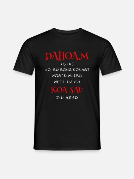 DAHOAM - Männer T-Shirt - Schwarz
