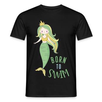 Born to swim - Männer T-Shirt - Schwarz - Vorne - AI Model Male 178 light (178cm)