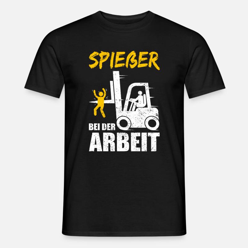 Staplerfahrer Spießer Gabelstapler Lustig - Männer T-Shirt - Schwarz