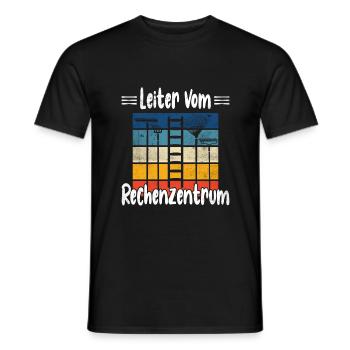 Leiter vom Rechenzentrum - Männer T-Shirt - Schwarz - Vorne - AI Model Male 178 light (178cm)