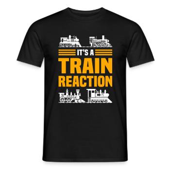 Model Railway Train Collector Locomotive - Men's T-Shirt - black - Front - AI Model Male 178 light (178cm)