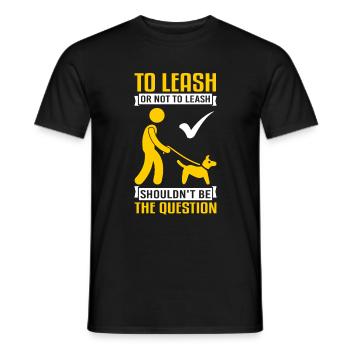 Animal Control Officer Leash Requirement - Men's T-Shirt - black - Front - AI Model Male 178 light (178cm)