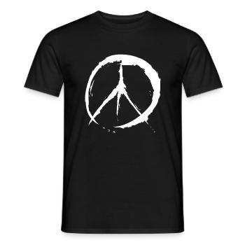 rétro design signe de paix signe de paixRetro Vi - T-shirt homme - noir - Devant - AI Model Male 178 light (178cm)