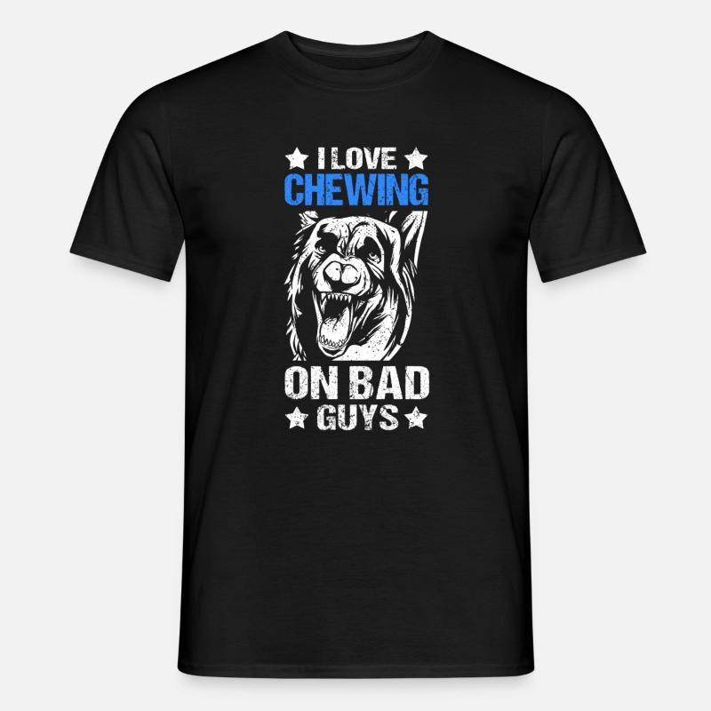 Polizeihund Polizei Schäferhund - Männer T-Shirt - Schwarz