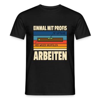 Einmal mit Profis arbeiten Handwerker - Männer T-Shirt - Schwarz - Vorne - AI Model Male 178 light (178cm)