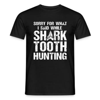 Shark Teeth Fossil Collector Shark Tooth - Men's T-Shirt - black - Front - AI Model Male 178 light (178cm)