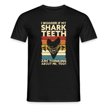 Shark Teeth Collecteur fossile Shark Tooth - T-shirt homme - noir - Devant - AI Model Male 178 light (178cm)