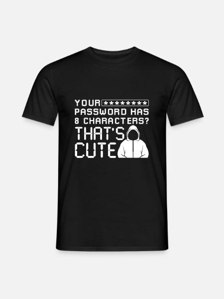 Passwort Hacker Cyber Security - Männer T-Shirt - Schwarz