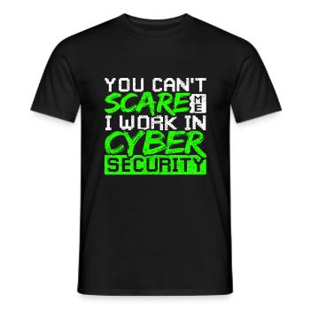 Cyber Security Funny - Men's T-Shirt - black - Front - AI Model Male 178 light (178cm)