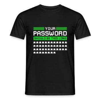 Cybersicherheit Lustig Passwort - Männer T-Shirt - Schwarz - Vorne - AI Model Male 178 light (178cm)