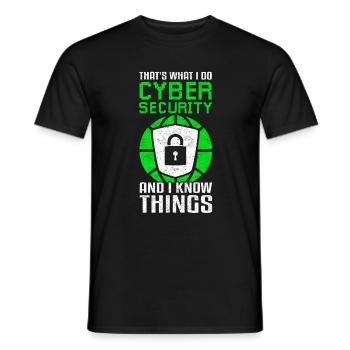 Cybersicherheit Lustig Datenschutz - Männer T-Shirt - Schwarz - Vorne - AI Model Male 178 light (178cm)