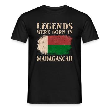 Vintage Design Malagasy Flag Madagascar - T-shirt homme - noir - Devant - AI Model Male 178 light (178cm)