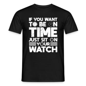 Uhrensammler Lustig Uhrensammlung Zeit - Männer T-Shirt - Schwarz - Vorne - AI Model Male 178 light (178cm)
