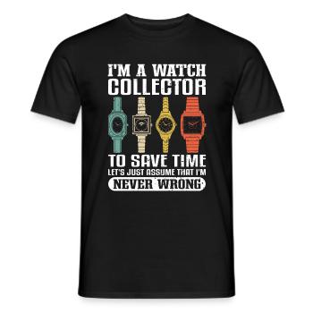 Montre Collector Wristwatch Time - T-shirt homme - noir - Devant - AI Model Male 178 light (178cm)