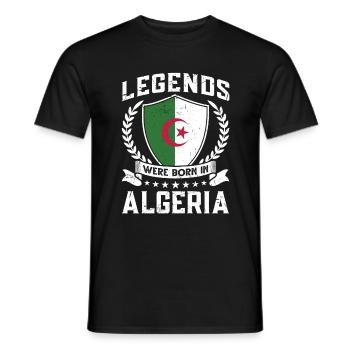 Vintage Design Algerische Flagge Algerien - Männer T-Shirt - Schwarz - Vorne - AI Model Male 178 light (178cm)