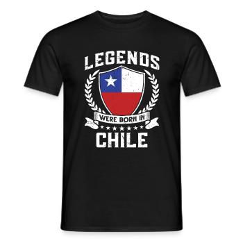 Vintage Design Chilenische Flagge Chile - Männer T-Shirt - Schwarz - Vorne - AI Model Male 178 light (178cm)