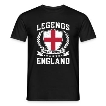 Vintage Design English Flag England - Men's T-Shirt - black - Front - AI Model Male 178 light (178cm)
