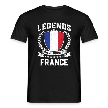 Vintage Design Français Drapeau France - T-shirt homme - noir - Devant - AI Model Male 178 light (178cm)