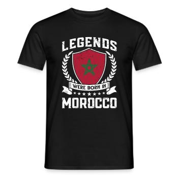Vintage Design Moroccan Flag Morocco - Men's T-Shirt - black - Front - AI Model Male 178 light (178cm)