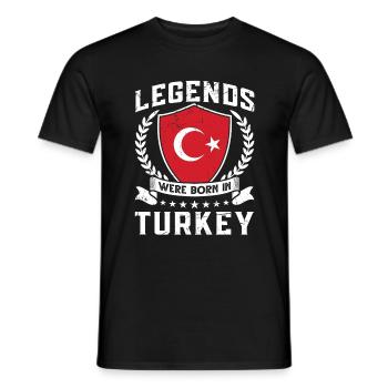 Vintage Design Tyrkisk Flag Tyrkiet - Mænd T-shirt - sort - Foran - AI Model Male 178 light (178cm)