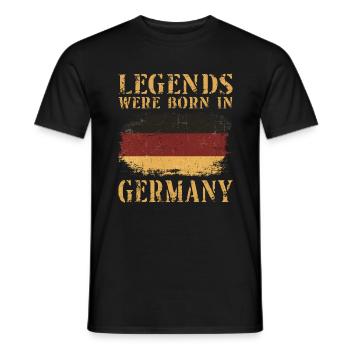 Vintage Design German Flag Germany - Men's T-Shirt - black - Front - AI Model Male 178 light (178cm)