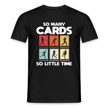 Cartes de baseball Drôle Rétro - T-shirt homme - noir - Devant - AI Model Male 178 light (178cm)